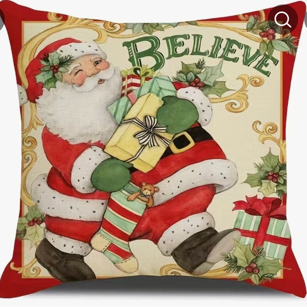 Christmas Pillowcases,17.7x17.7 Inch, Set Of 4, Pillow Inserts Not included B24 - Picture 5 of 6